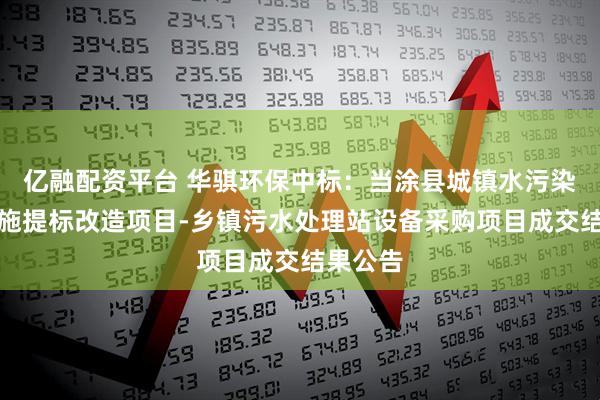 亿融配资平台 华骐环保中标：当涂县城镇水污染治理设施提标改造项目-乡镇污水处理站设备采购项目成交结果公告